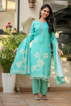 Suit set Floral Blue