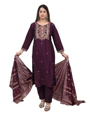 Maroon Straight Suit