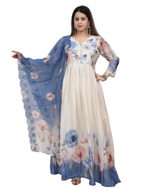 white Blue long suit