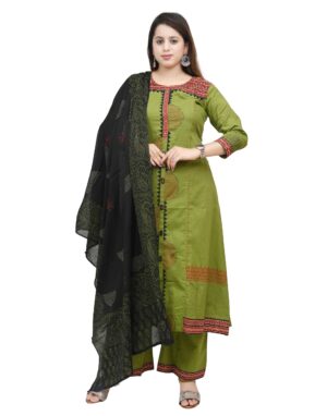 Cotton Green Black 3 pc Set